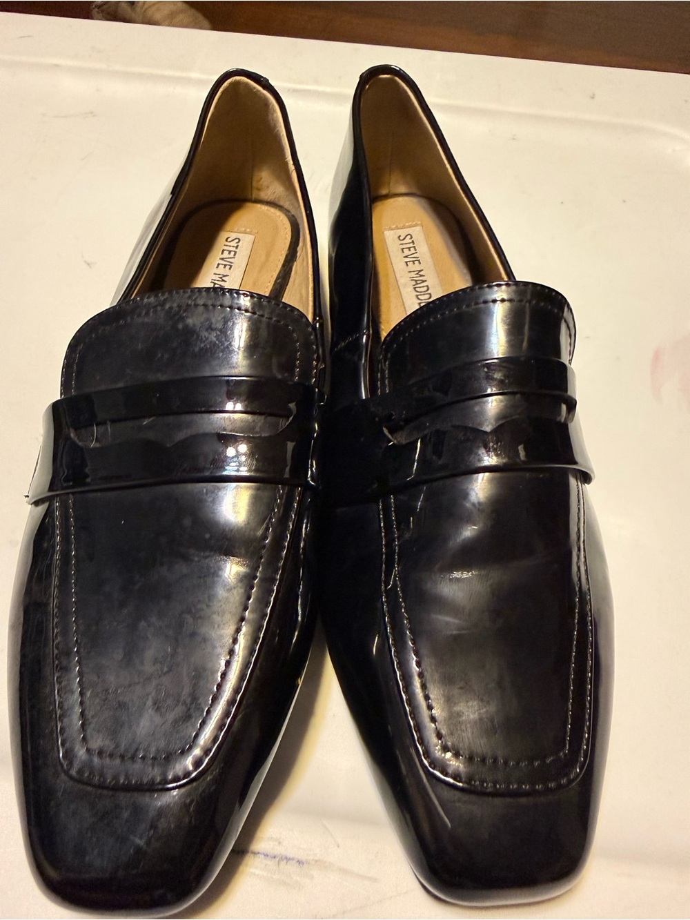 Steve Madden Black Patent Leather Men’s Slip-On Loafers